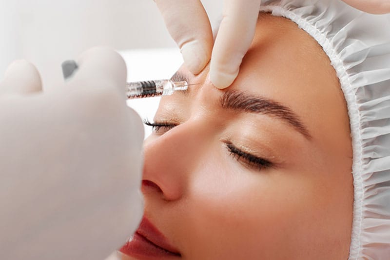 woman getting non surgical facial balancing in Boston, MA